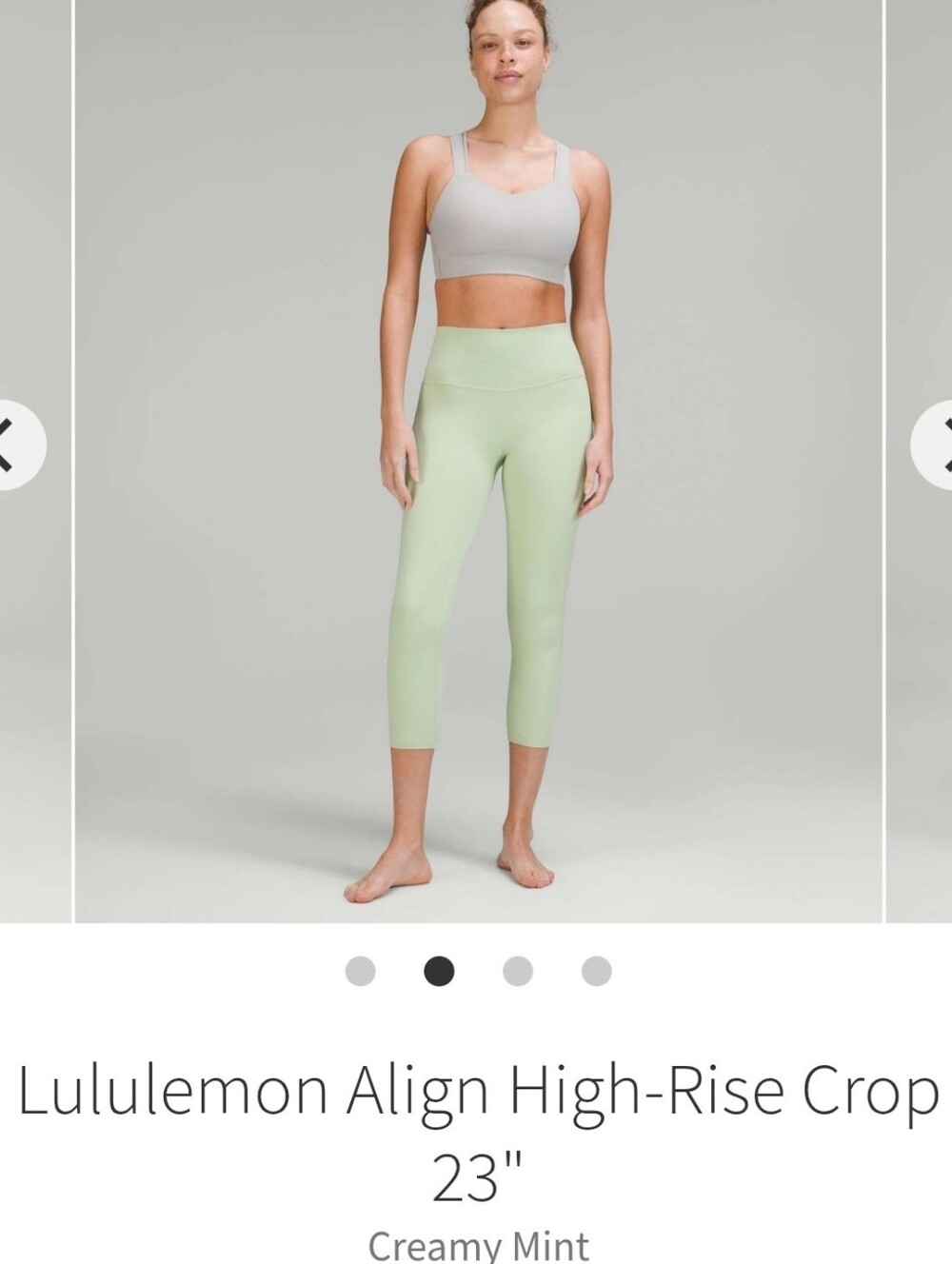 Lululemon Align High-Rise Crop 23"Creamy Mint Sz14 Nwot